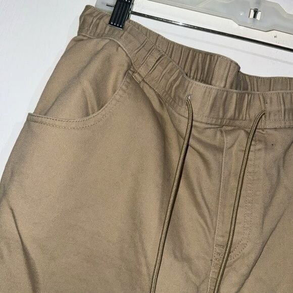 Mossimo Supply Co. Khaki Jogger Pants M Elastic Waistband Drawstring Closure - Picture 4 of 10